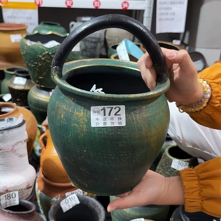 瑕疵172金绿提篮高度20口20有孔有孔