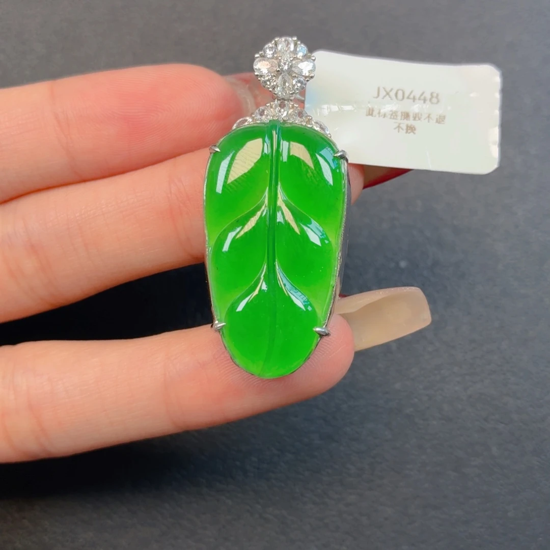 翡翠银S925镶嵌颈饰