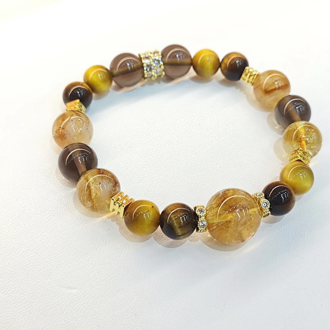 10mm金霸黄塔虎眼手串X135 xm