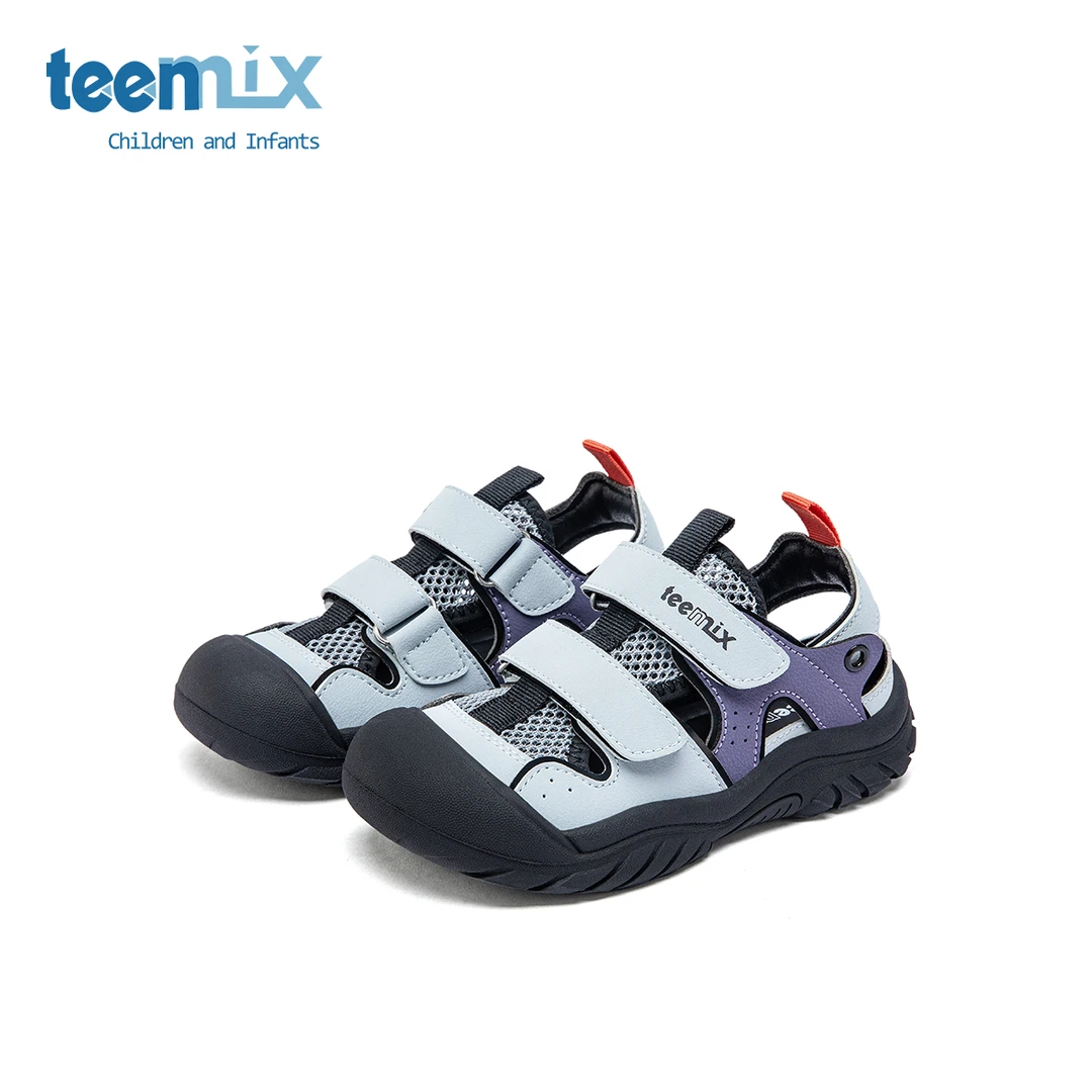 天美意童鞋男童凉鞋2025夏季新款儿童沙滩鞋透气女童包头凉鞋户外