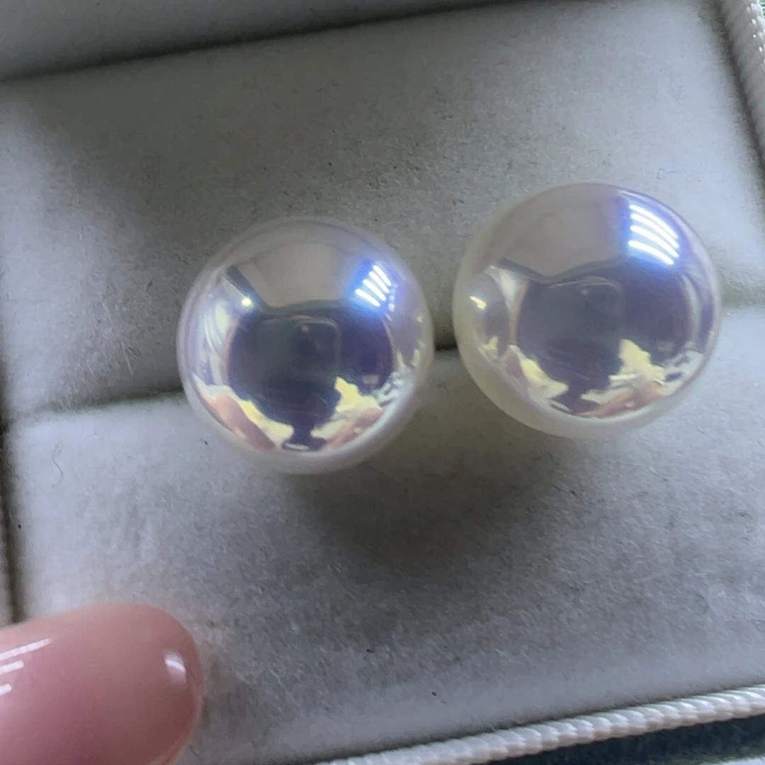 淡水珍珠耳饰银S925镶嵌