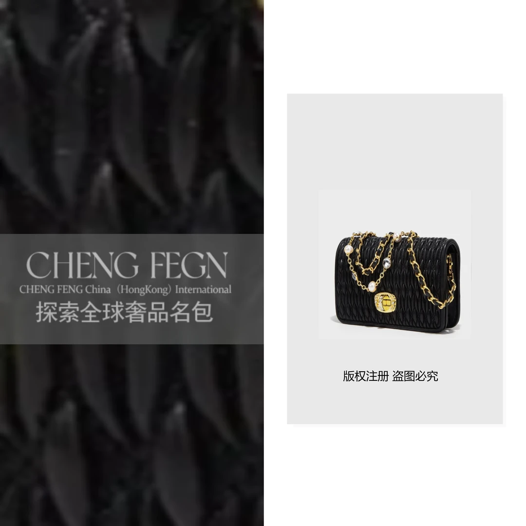 B099乘风· 探索全球奢品名包 【MIU家褶皱包黑色】510