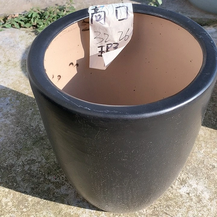 花盆陶瓷黑子弹头中号