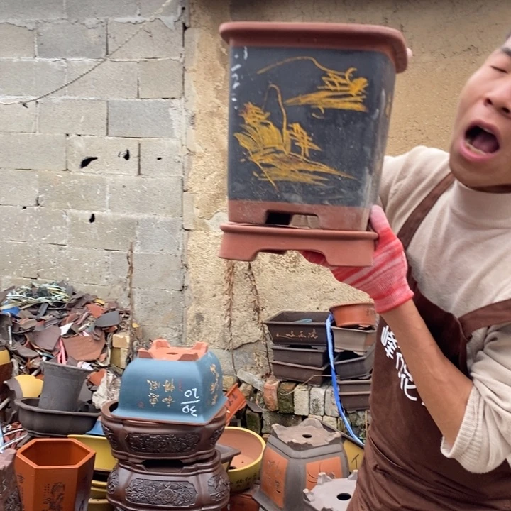 紫砂花盆紫砂器，紫砂器