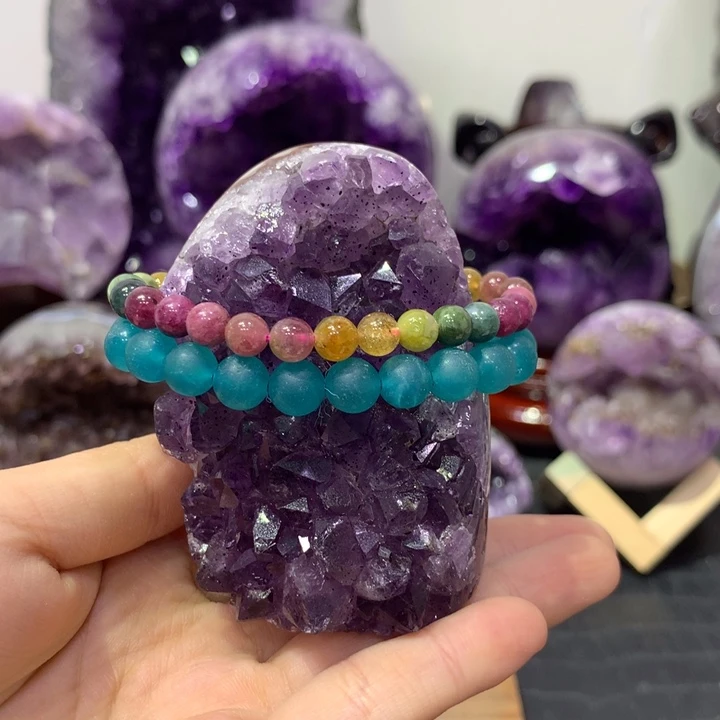 紫晶珠宝半成品未镶嵌