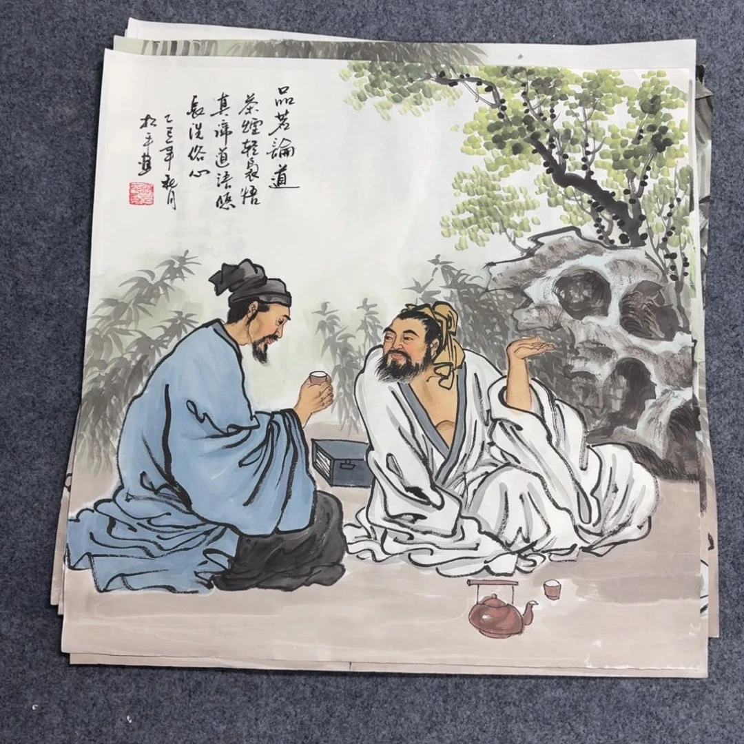 国画50×50精品人物手绘画画画