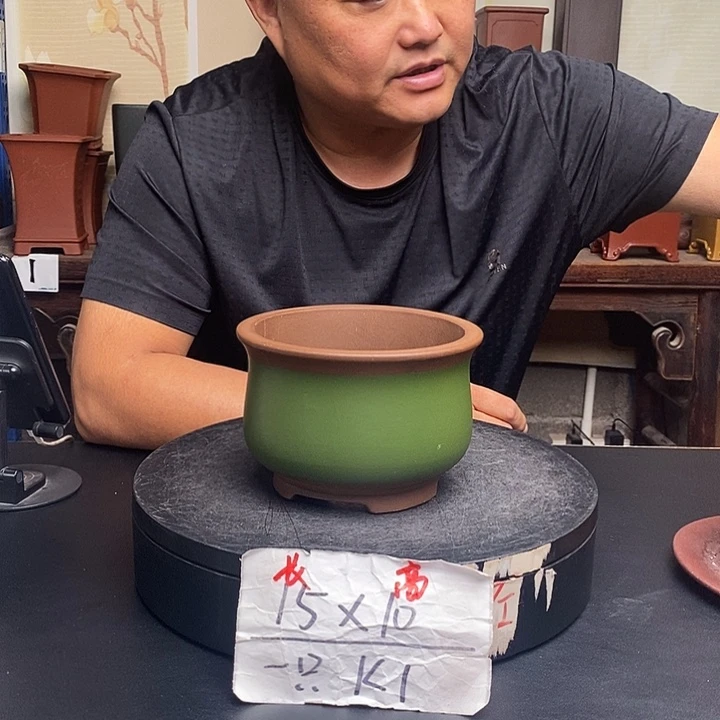 紫砂花盆货号一只KK1