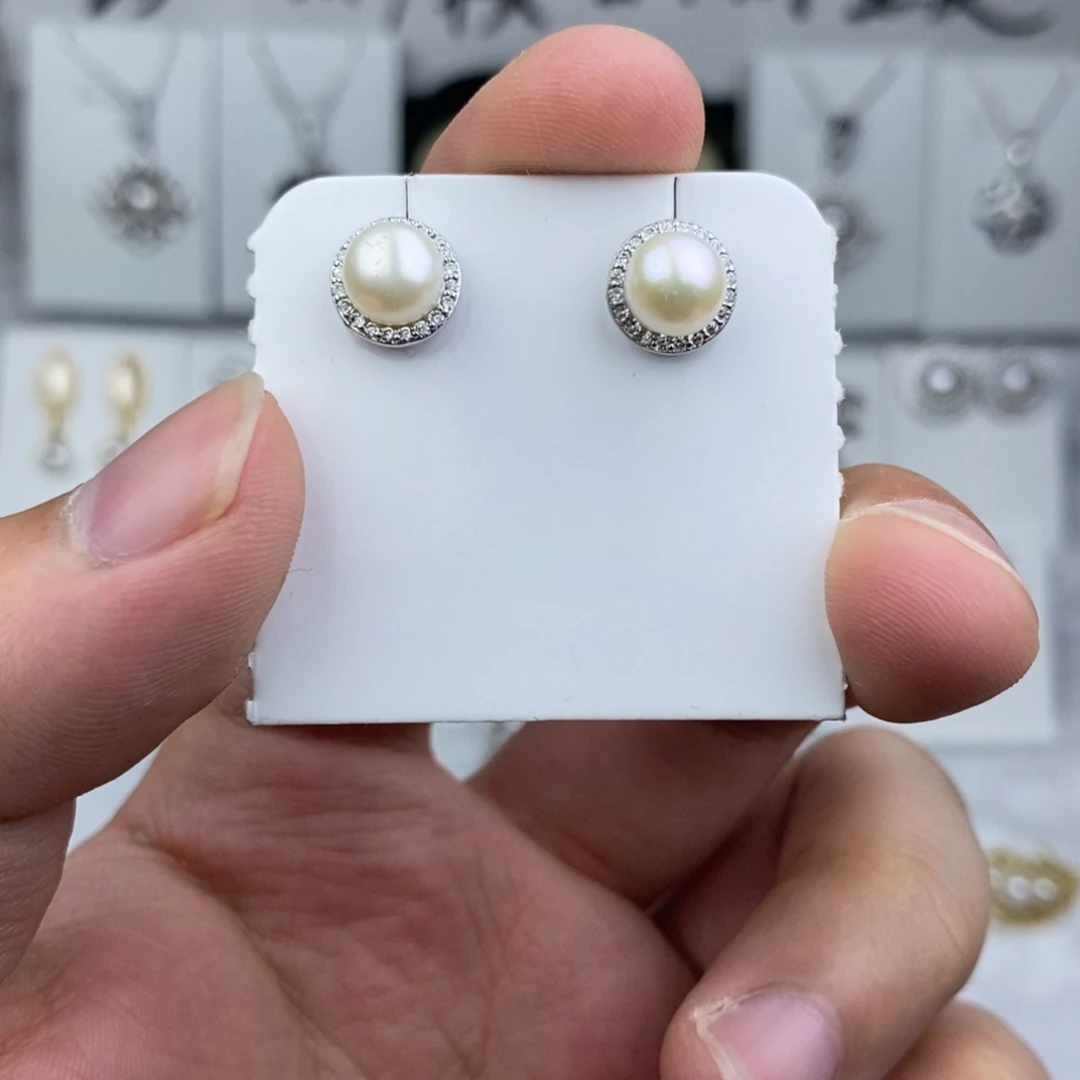 淡水珍珠耳钉未镶嵌