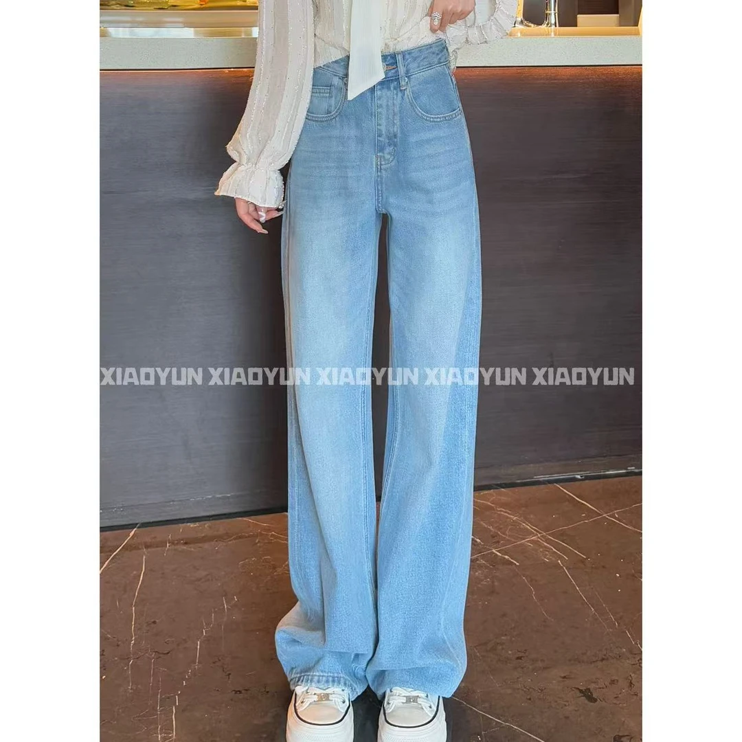 香香搭牛仔裤 小允姐姐2025新款气质时尚高级水洗磨白牛仔裤