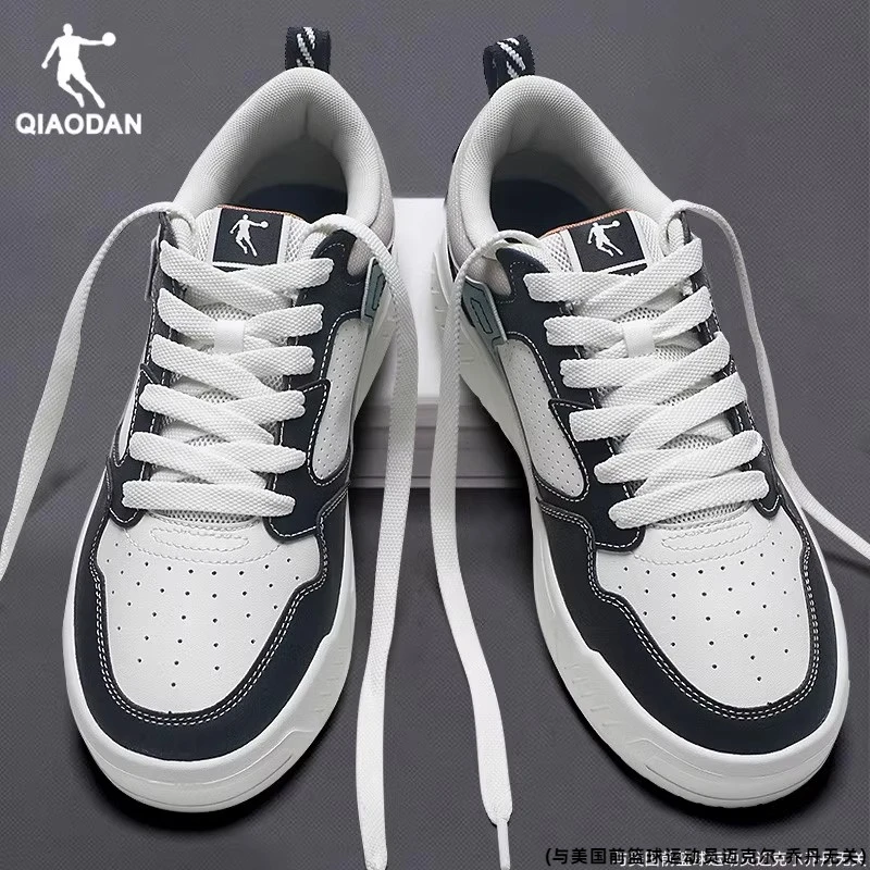 乔丹黑白熊猫男鞋秋季厚底板鞋品牌正品韩版潮学生休闲鞋子运动鞋