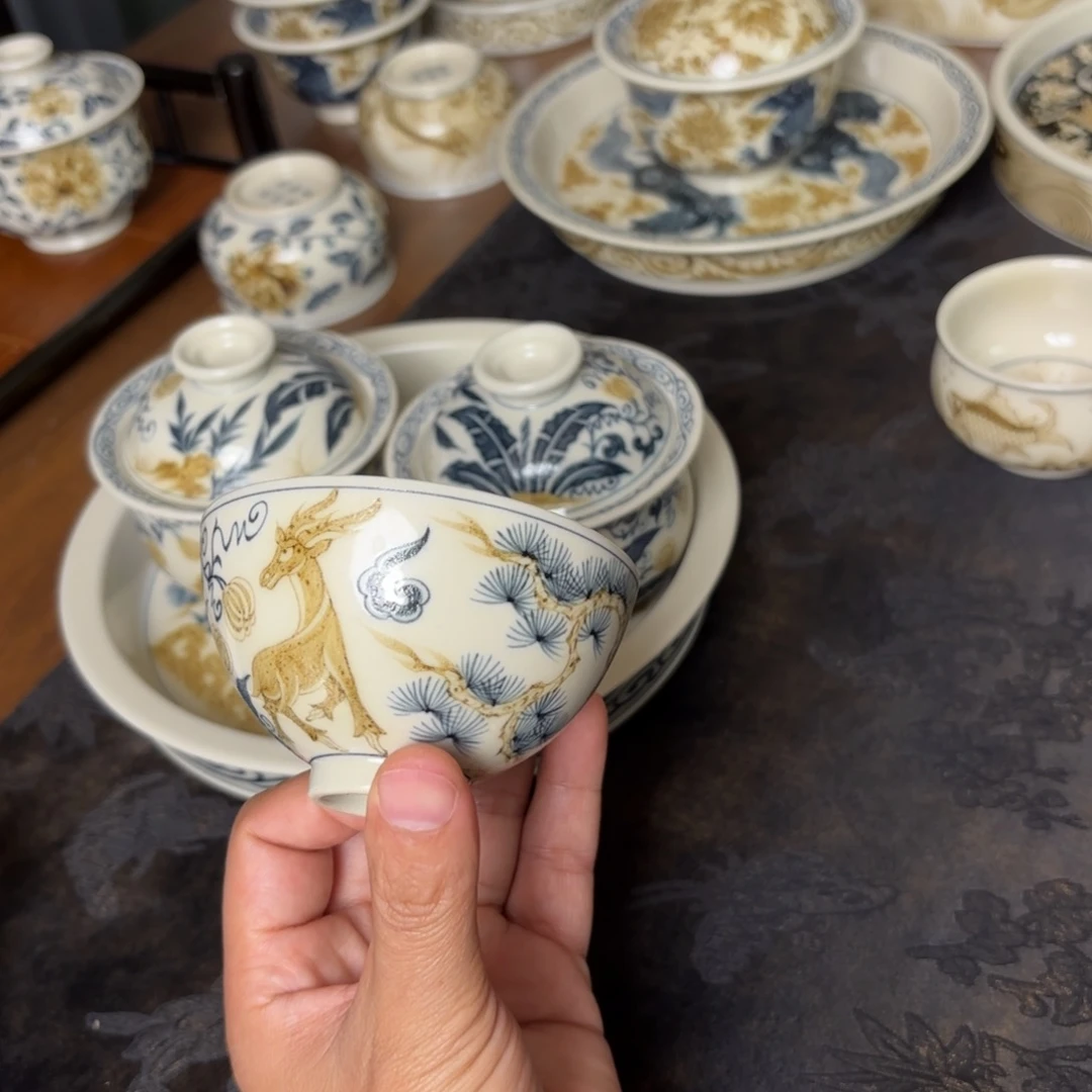 摆件景德镇手绘茶器