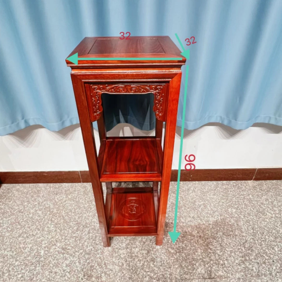 花梨木花架1米高花几置物架盆景架