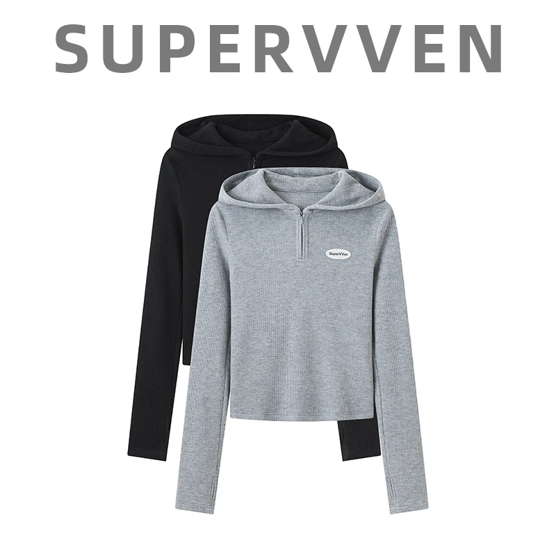 超级文 春山空啼百搭连帽针织衫