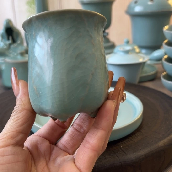 瓷片白财杯一一一一