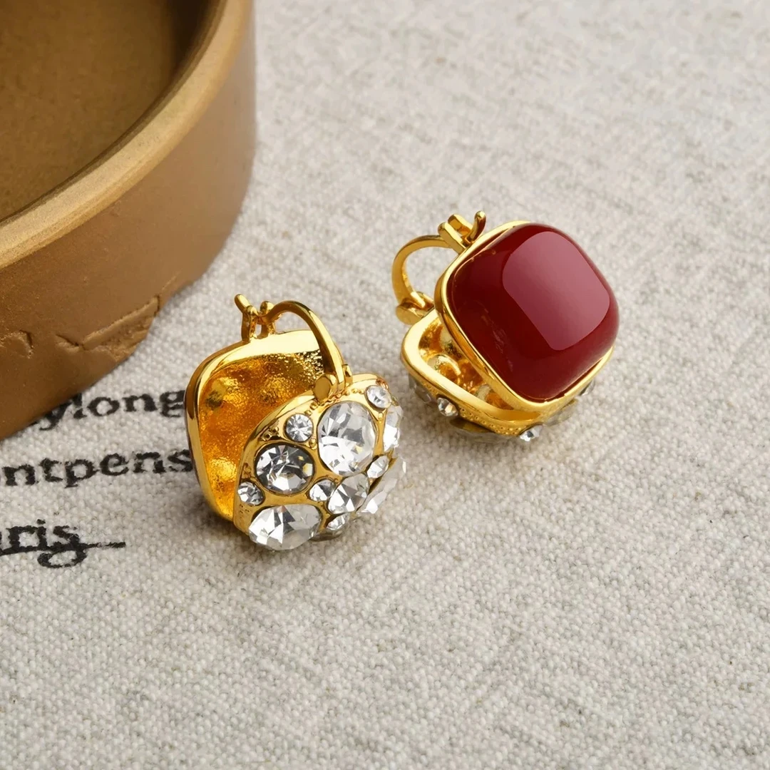 铜合金耳饰 【Q13】气质轻奢百搭简约简约优雅精致网红设计师耳环