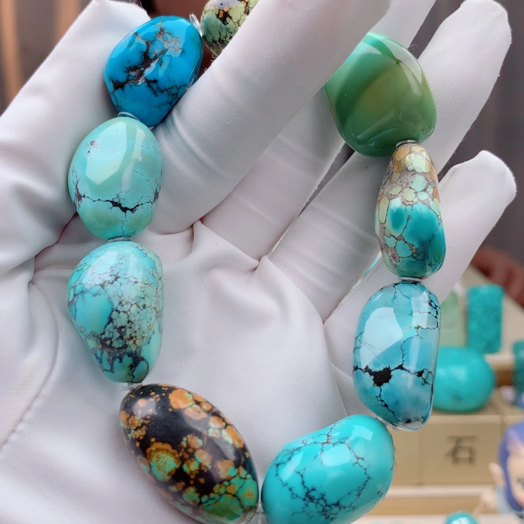 今***4绿松石未镶嵌珠宝奇石