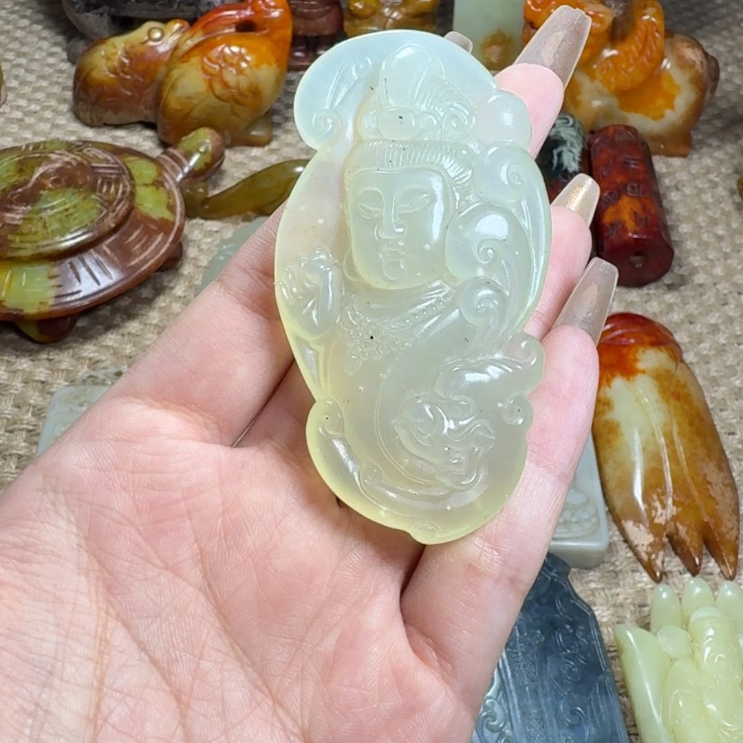 白玉菩提吊坠挂件