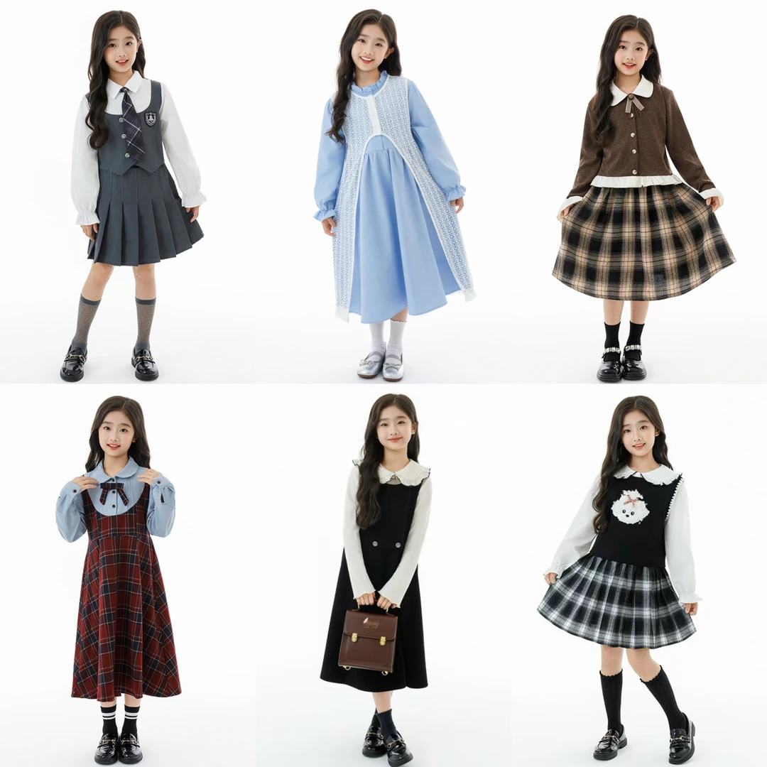 女童套装连衣裙2025秋季新款爆款原创时尚长袖学生女中大童气质