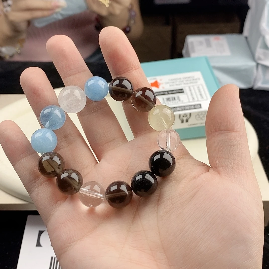银S925镀金镶嵌手链水晶