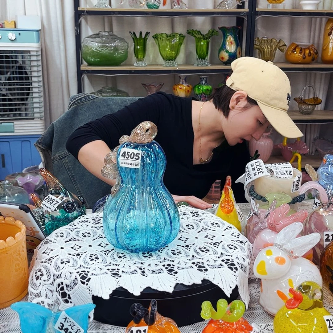 4505 家悦美居琉璃花瓶摆件