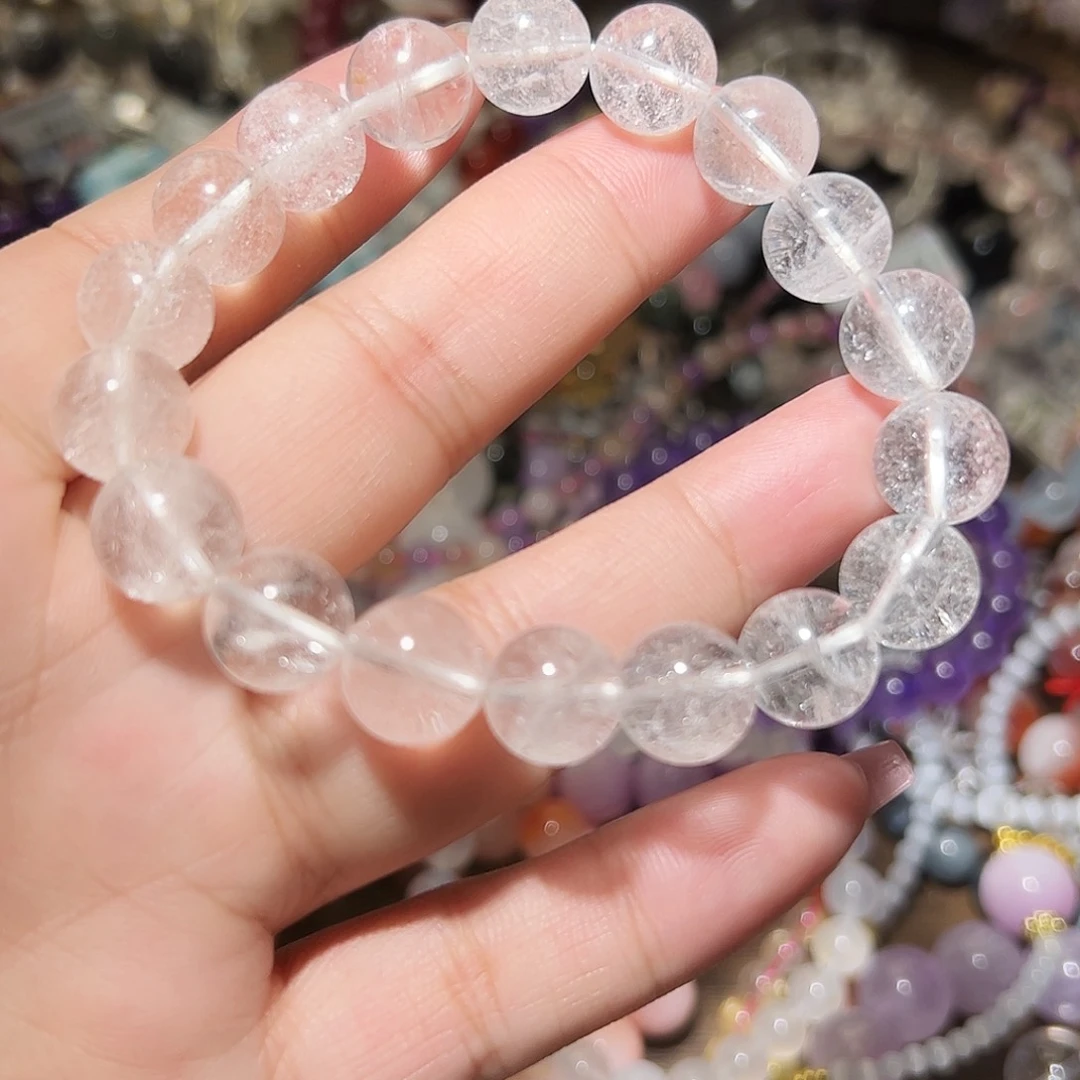 水晶手链未镶嵌喜马拉雅白水晶12毫米