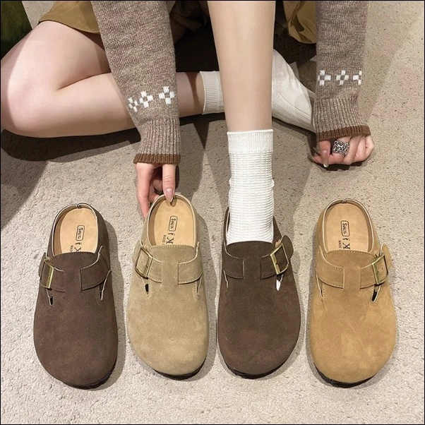 【春季爆款捡漏】015-030报数下单#春夏勃肯鞋半拖百搭女包头拖鞋A