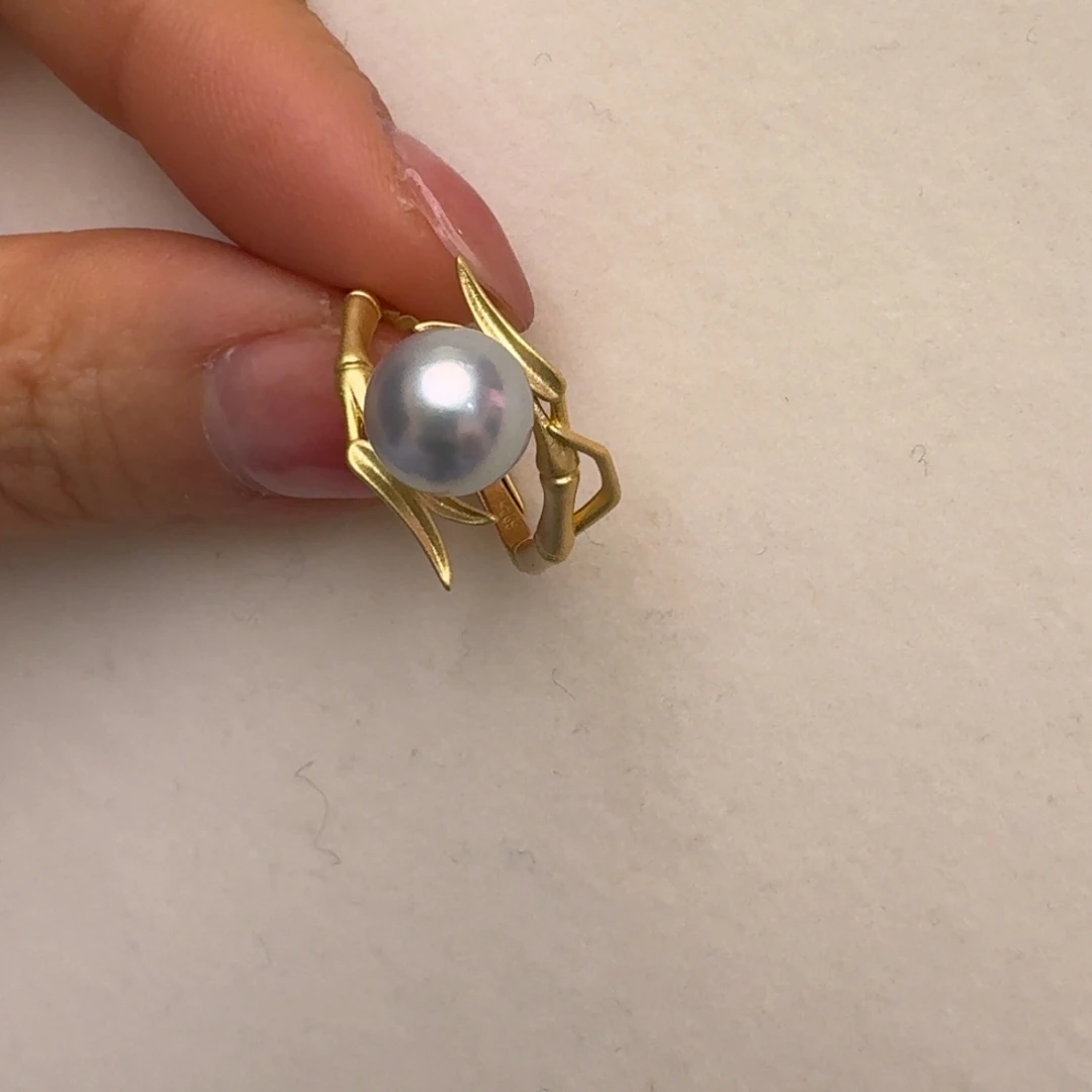 海水珍珠戒指银S925镶嵌