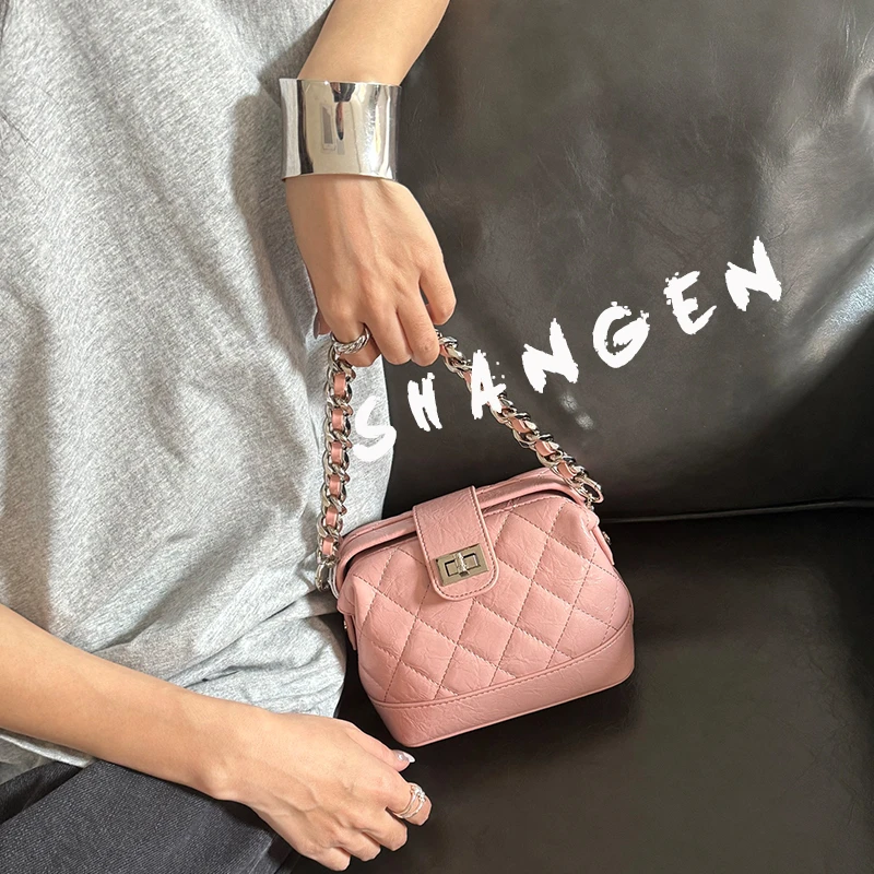 【尚恩CC】SK-82266-1-陶陶粉16*8*13-轻奢时尚女士新款手提斜跨包