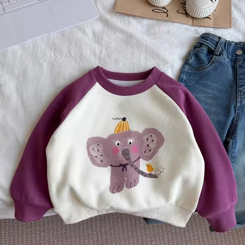 2025新款小童薄款洋气时髦儿童女孩女宝春装韩版上衣女童卫衣春秋