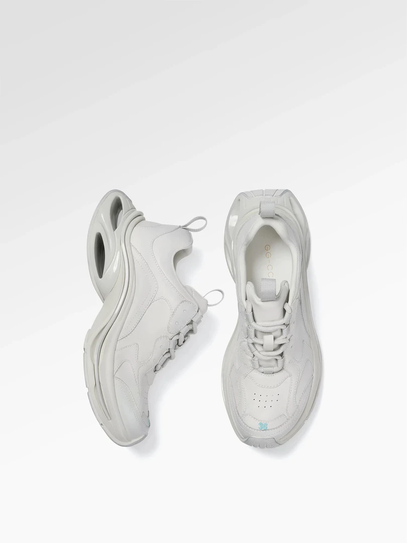 GG-CC【烈焰星云】潮流机甲厚底老爹鞋女2025春季新款白色休闲鞋子