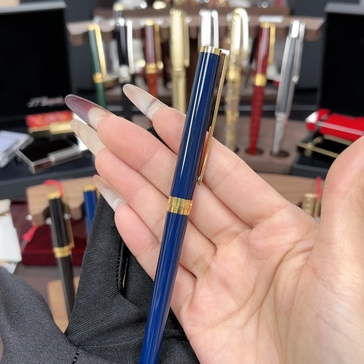 银都家蓝漆金水笔