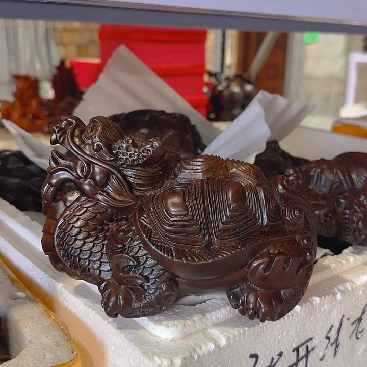 木黑檀木20开线龙龟一只