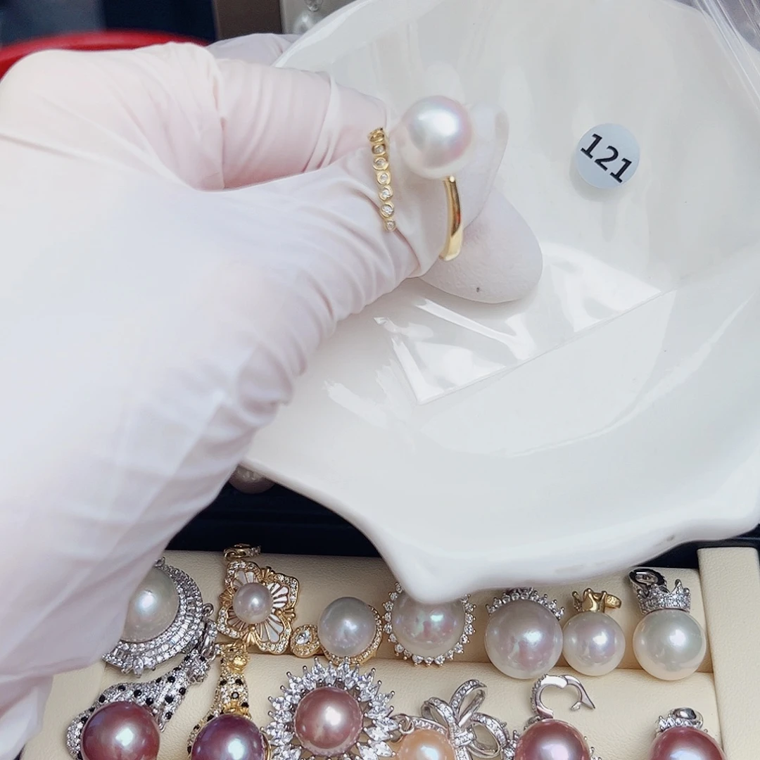 淡水珍珠银S925镶嵌颈饰