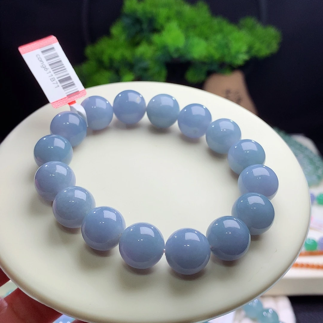 未镶嵌手串翡翠万内紫色强推款！卡13mm满紫肉细色匀