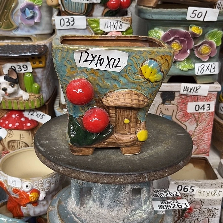 粗陶材质多肉花盆