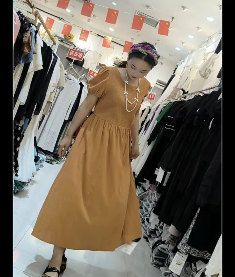连衣裙显瘦气质针织时尚休闲百搭夏季收腰女士中长款8805
