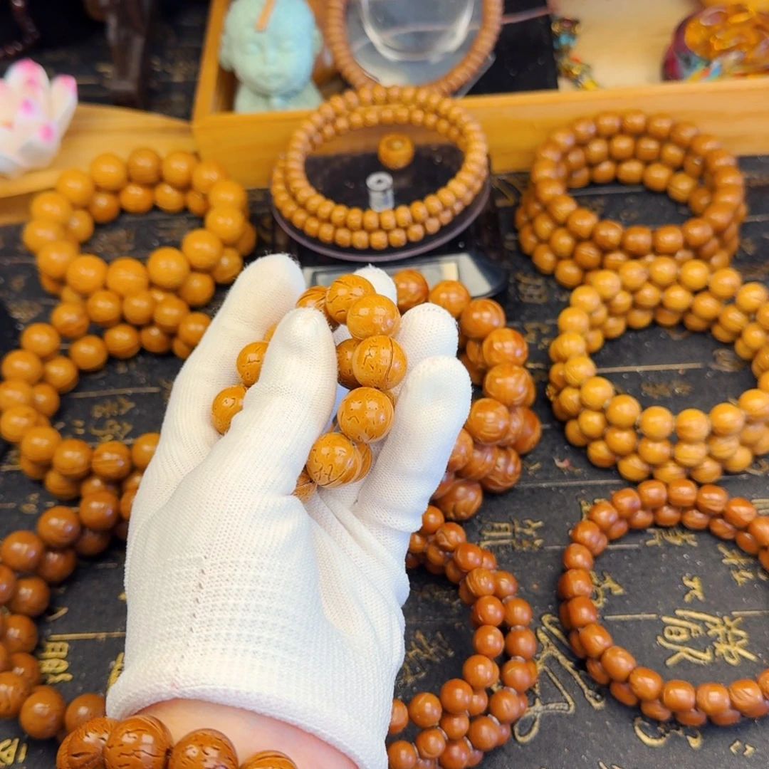 易***乱桃核手串13尺寸桃核