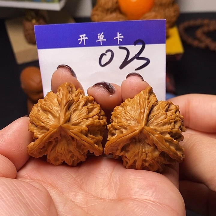 吊坠桃核文玩核桃盘山三棱39微修n