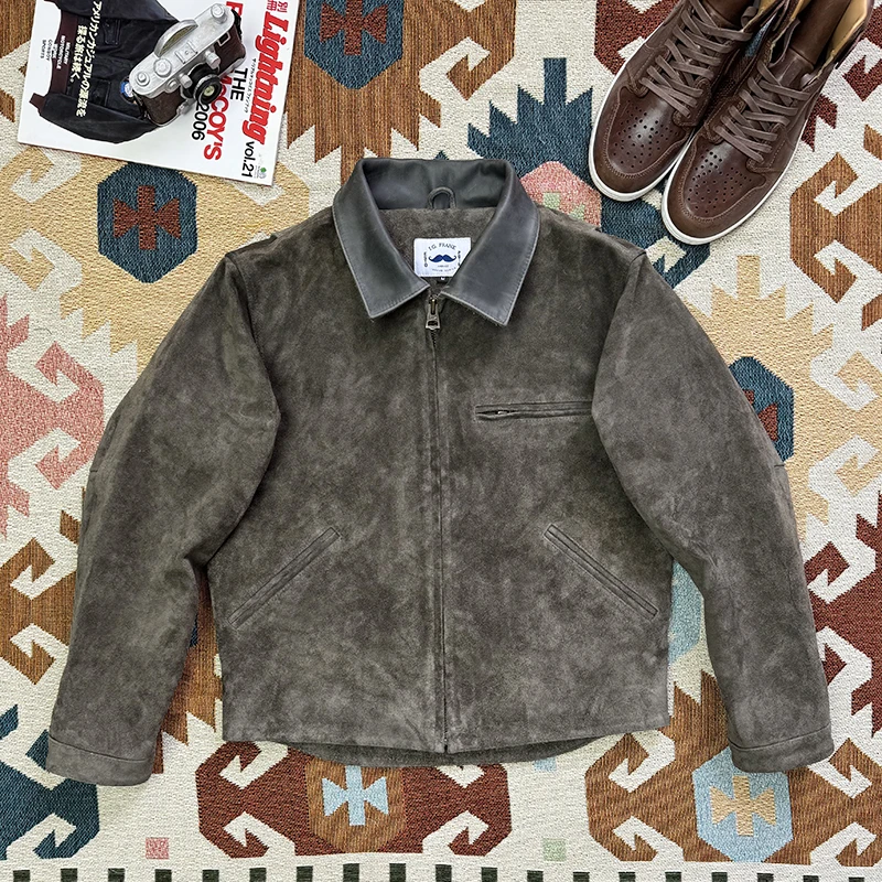 直播福利皮衣牛皮反绒卡哈特