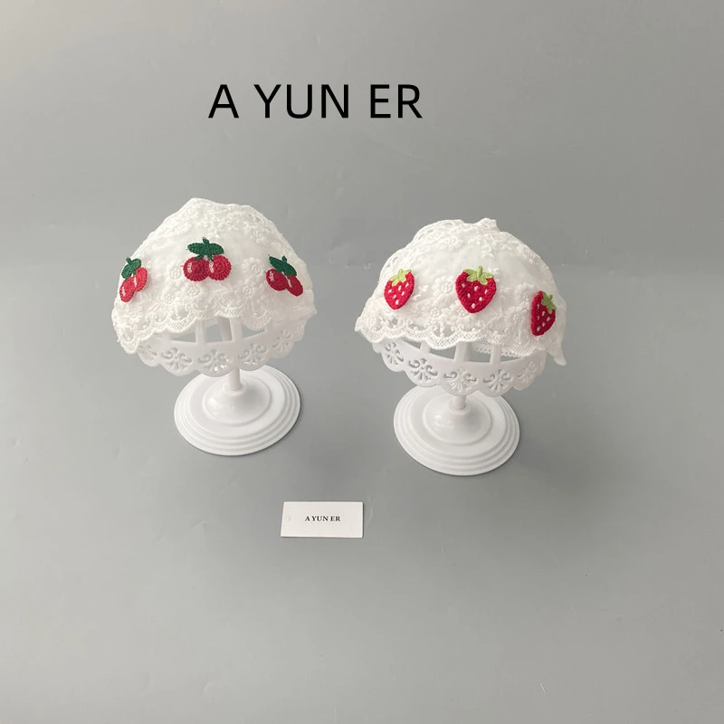 婴幼儿护囱门帽子夏季薄款小月龄发饰女宝宝甜美囟门百天新生发带