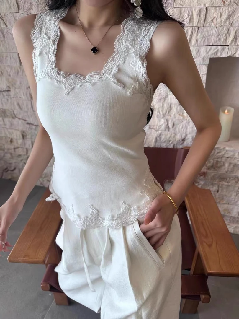《深圳凯姐家》2025深圳南油欧货新款蕾丝方领打底背心洋气百搭