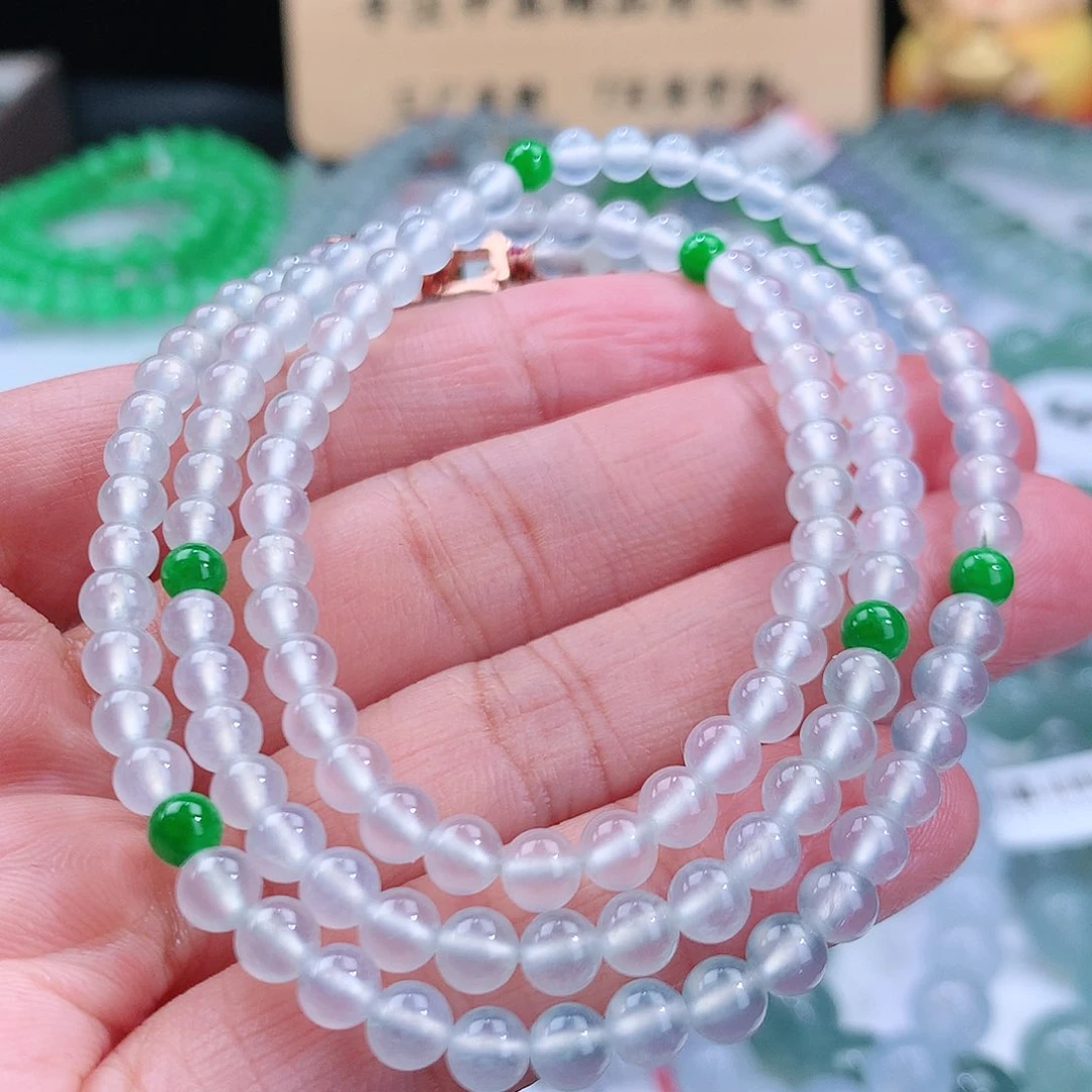 翡翠手链未镶嵌卡4.6mm