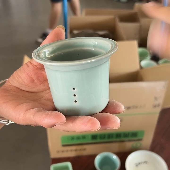 龙泉云间青瓷小米茶器