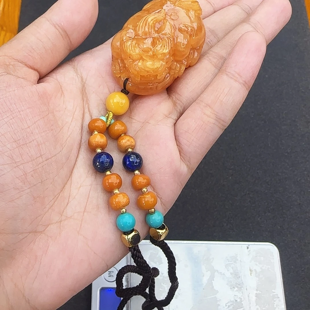 琥珀颈饰未镶嵌吊坠