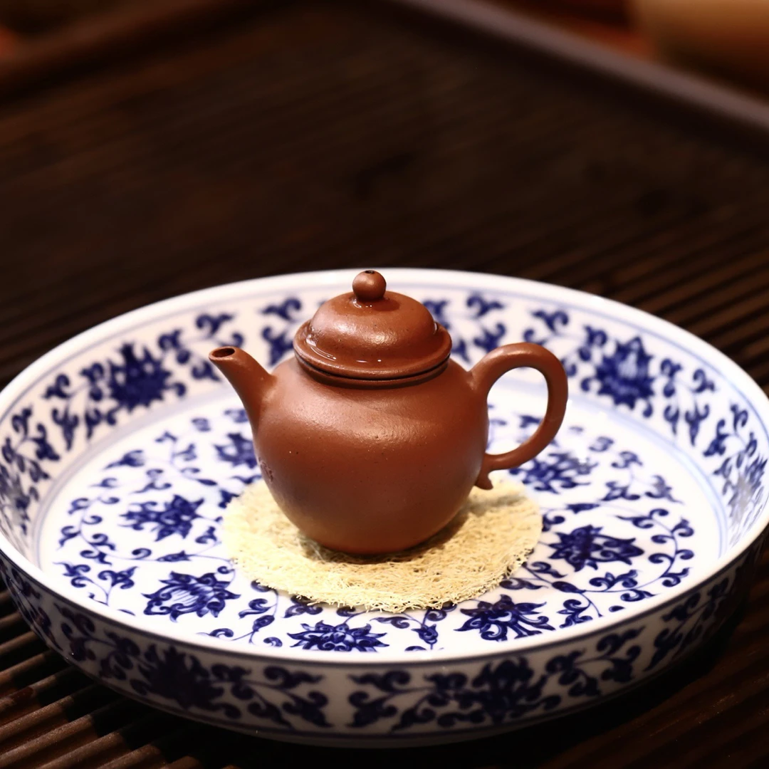 孟臣款 慕古清中期小秋水，原矿老朱砂，全手工制，容量60cc