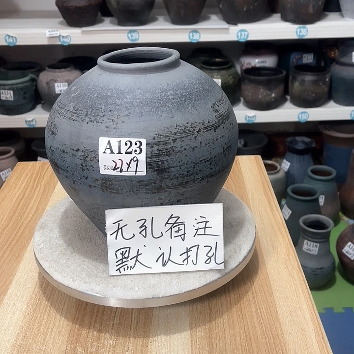 红陶手工制作工艺花盆