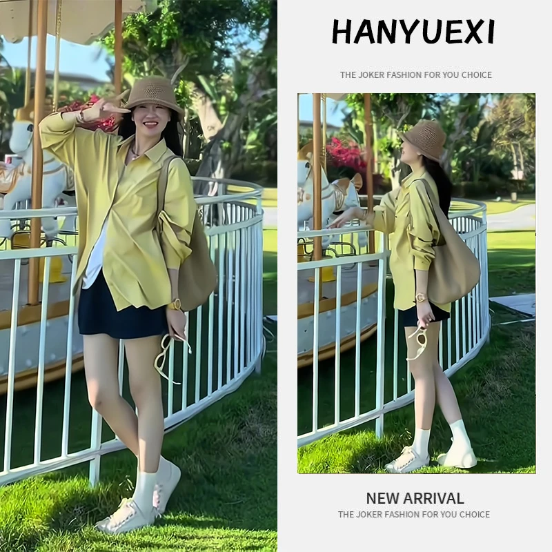 夏季一整套女装2025新款韩版减龄气质时尚长袖衬衫外套短裙两件套