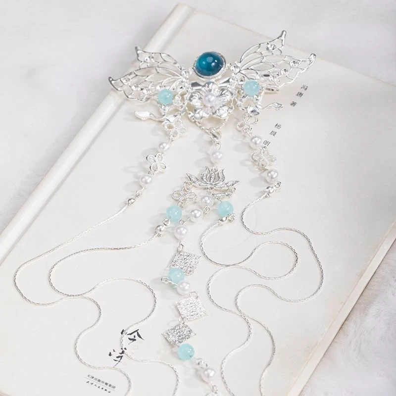 【云鬓花颜阁合金后压】银蝶（孤品）后压新中式汉服仙气古风发饰B43