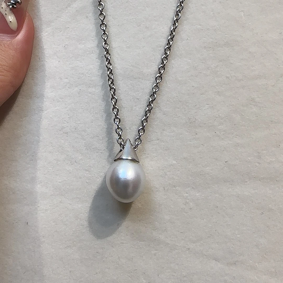 海水珍珠银S925镶嵌颈饰