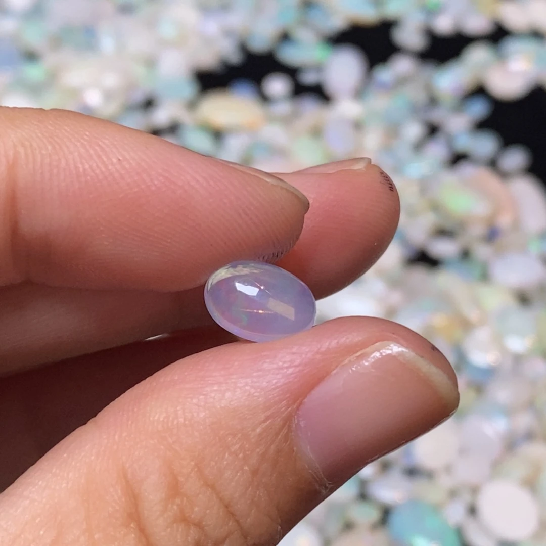 欧泊珠宝奇石银S925镶嵌梨**酥戒指